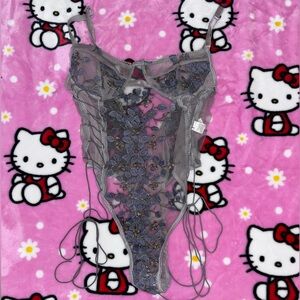 Floral mesh bodysuit